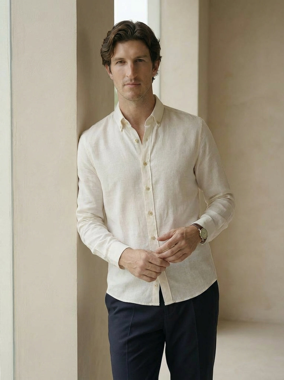Sorello Linen Shirt – Soft Cream