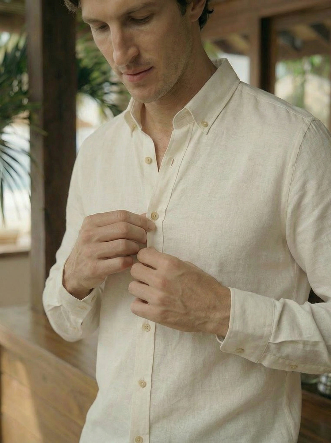 Sorello Linen Shirt – Soft Cream