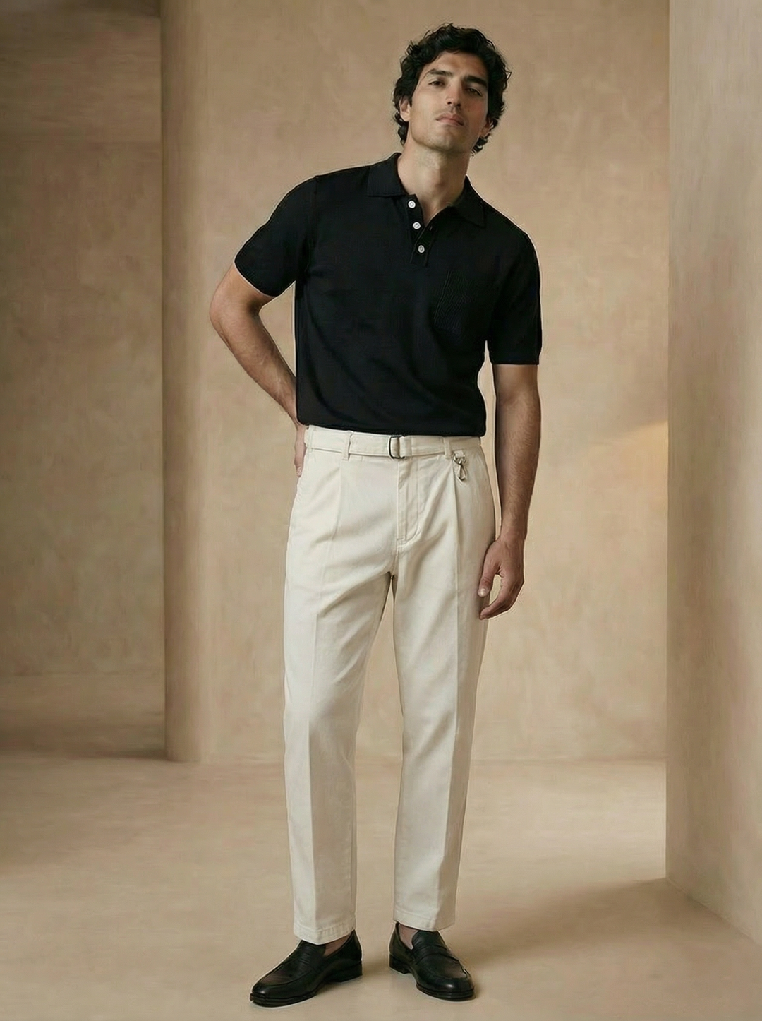 Altavio Utility Tailored Trouser – Ivory White