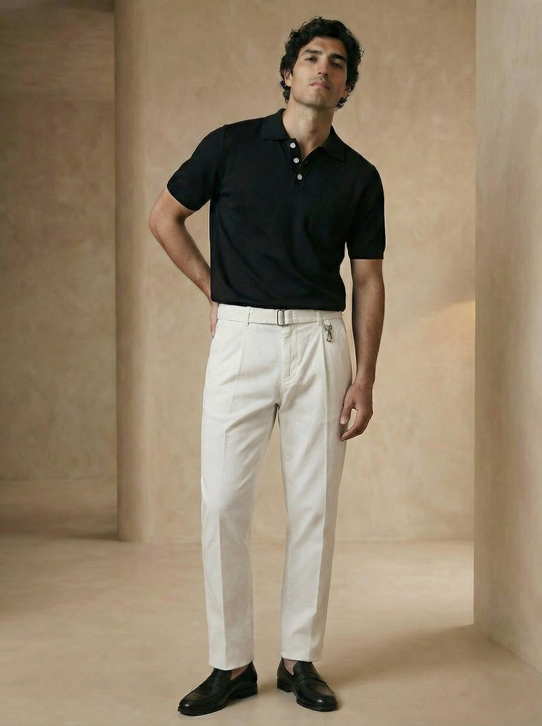 Altavio Utility Tailored Trouser – Ivory White