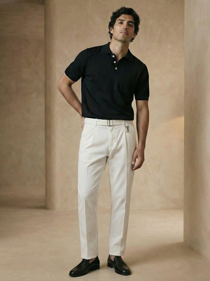 Altavio Utility Tailored Trouser – Ivory White