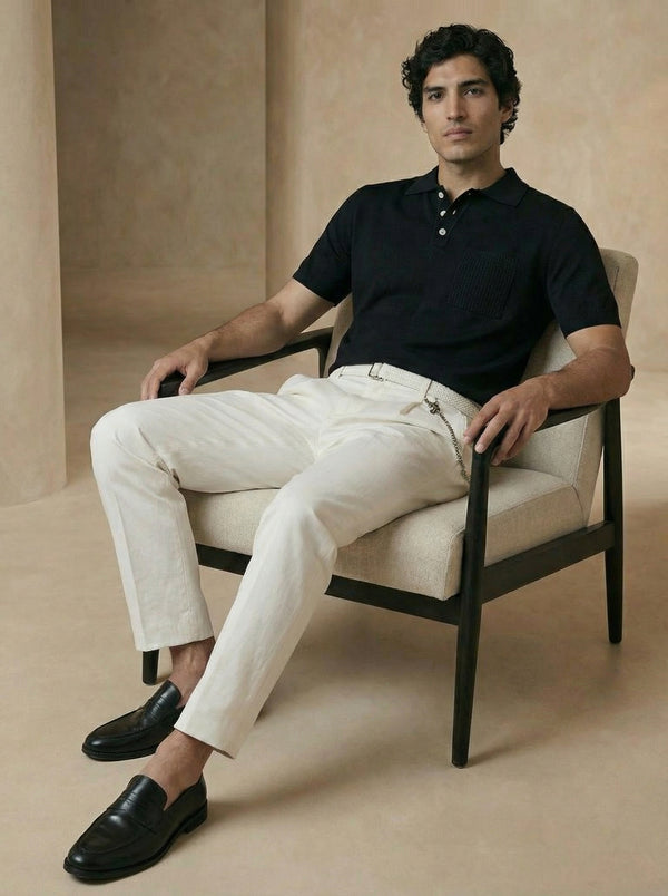 Altavio Utility Tailored Trouser – Ivory White
