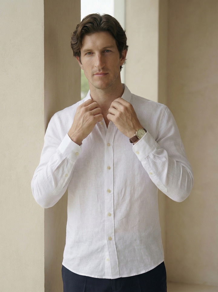Sorello Linen Shirt – Pure White
