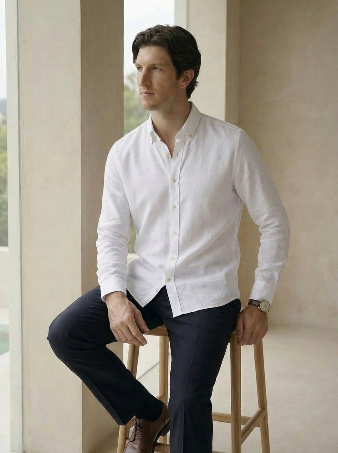 Sorello Linen Shirt – Pure White