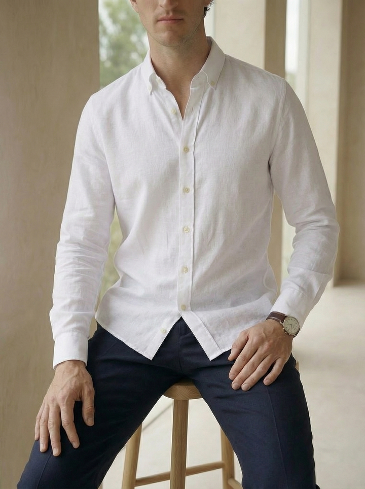 Sorello Linen Shirt – Pure White