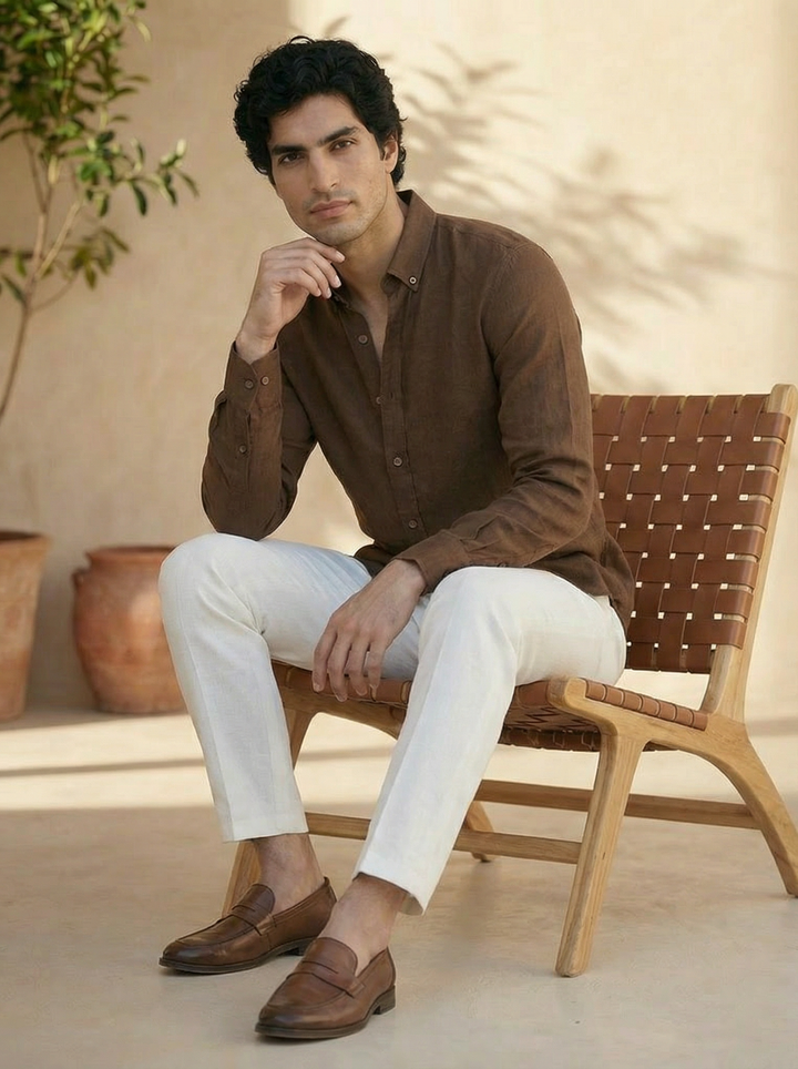 Sorello Linen Shirt – Cocoa Brown