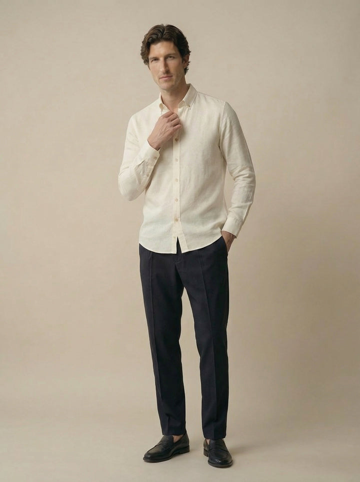 Sorello Linen Shirt – Soft Cream
