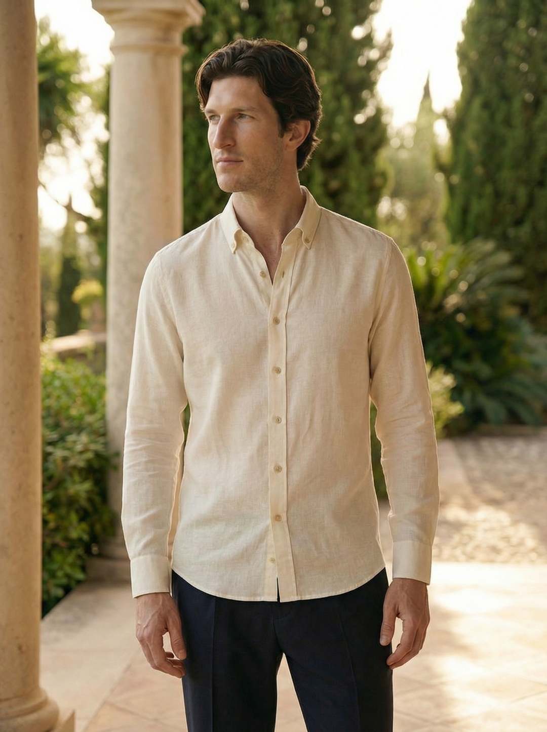 Sorello Linen Shirt – Soft Cream