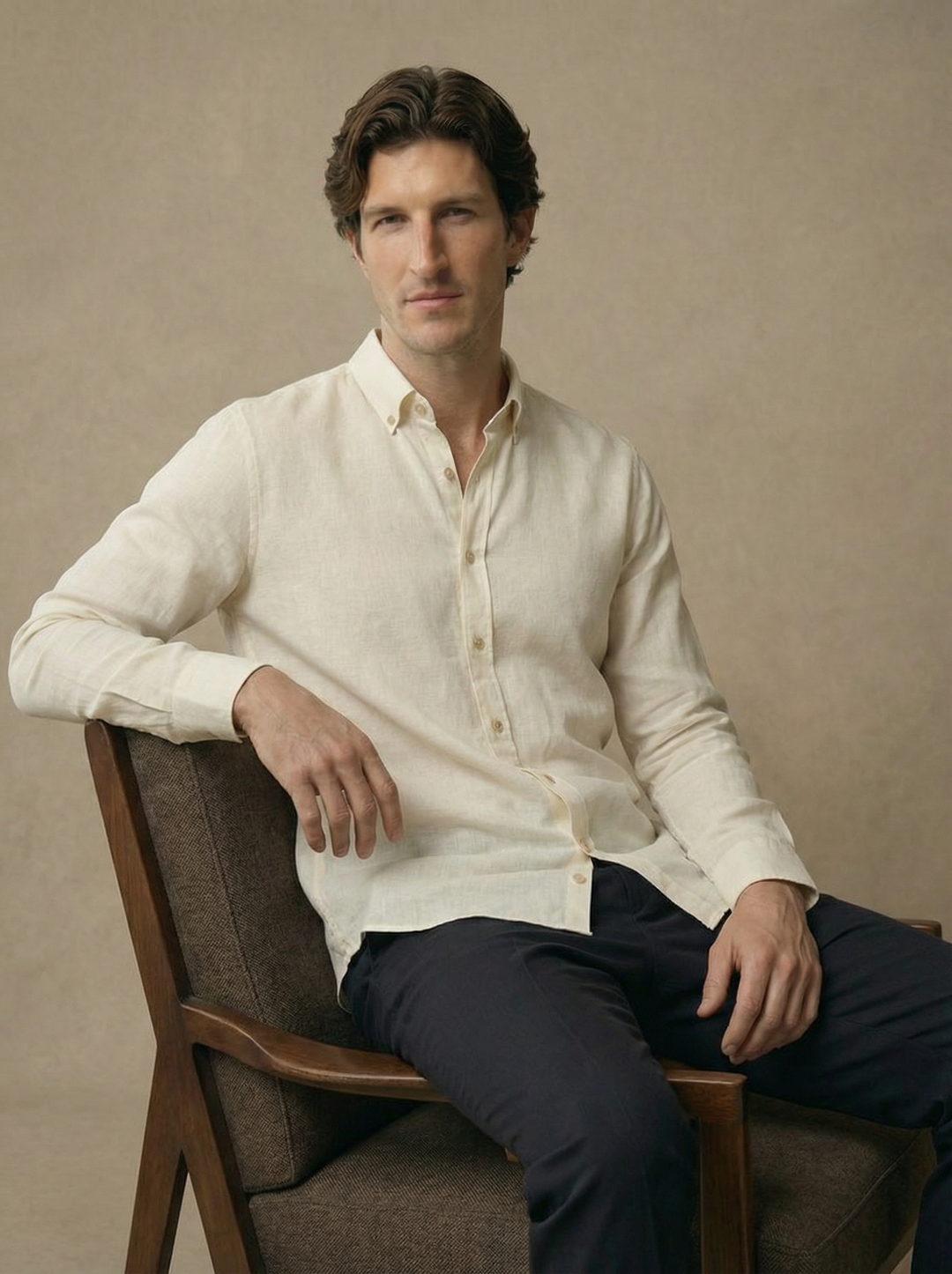 Sorello Linen Shirt – Soft Cream