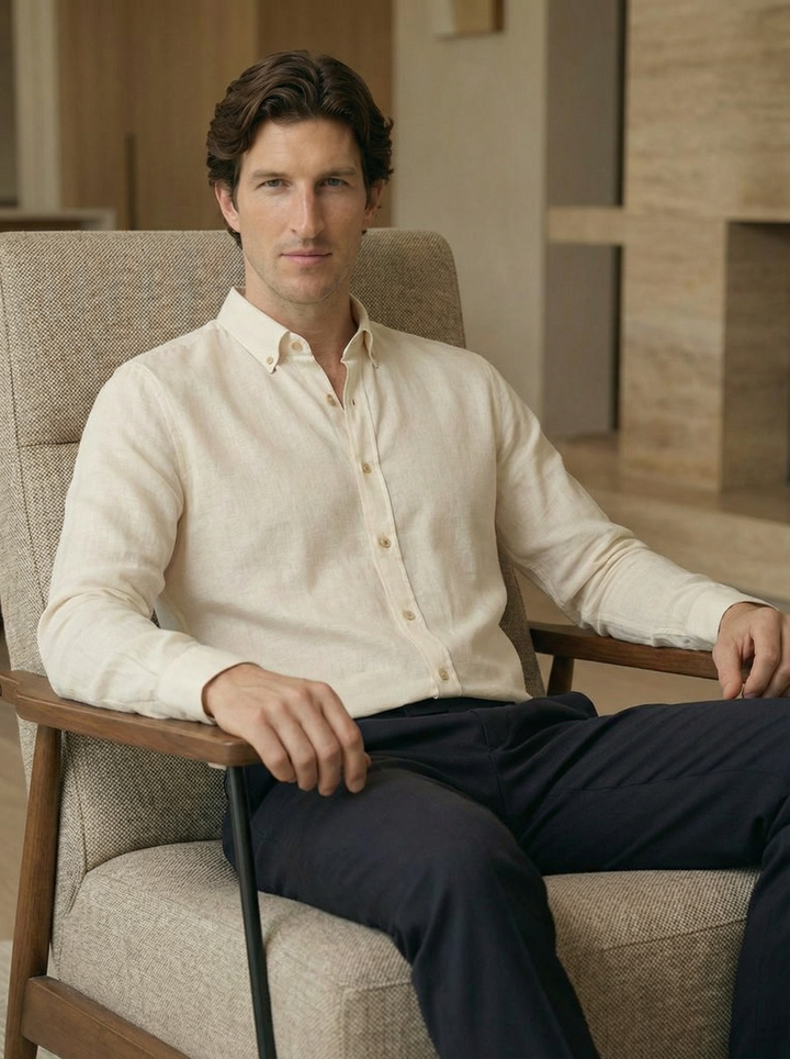 Sorello Linen Shirt – Soft Cream