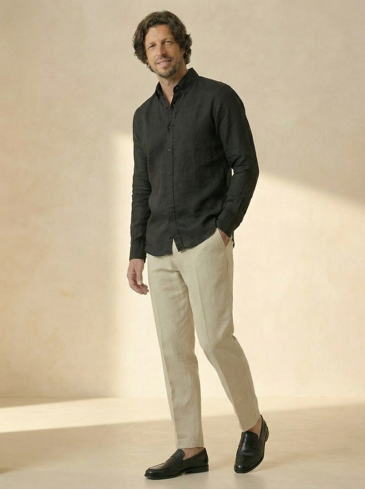 Sorello Linen Shirt – Classic Black