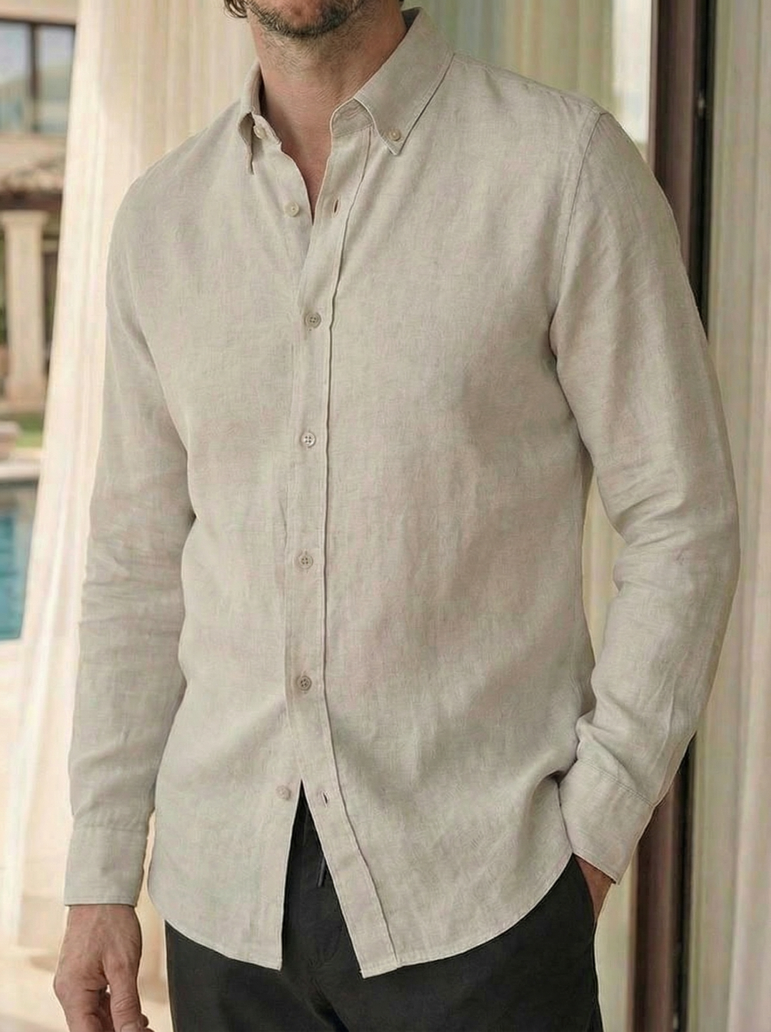 Sorello Linen Shirt – Sage Olive