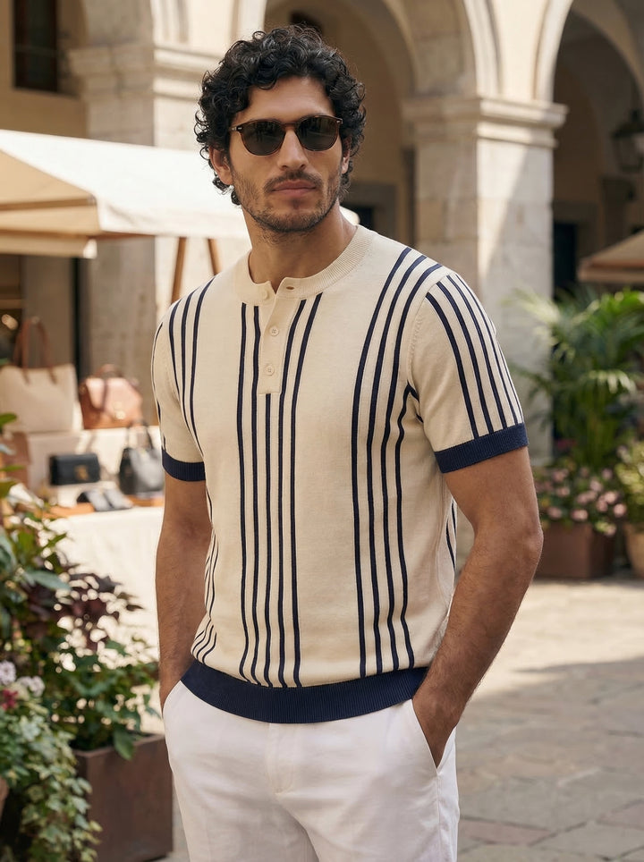 Selcair Riviera Stripe Knit – Coastal Ivory