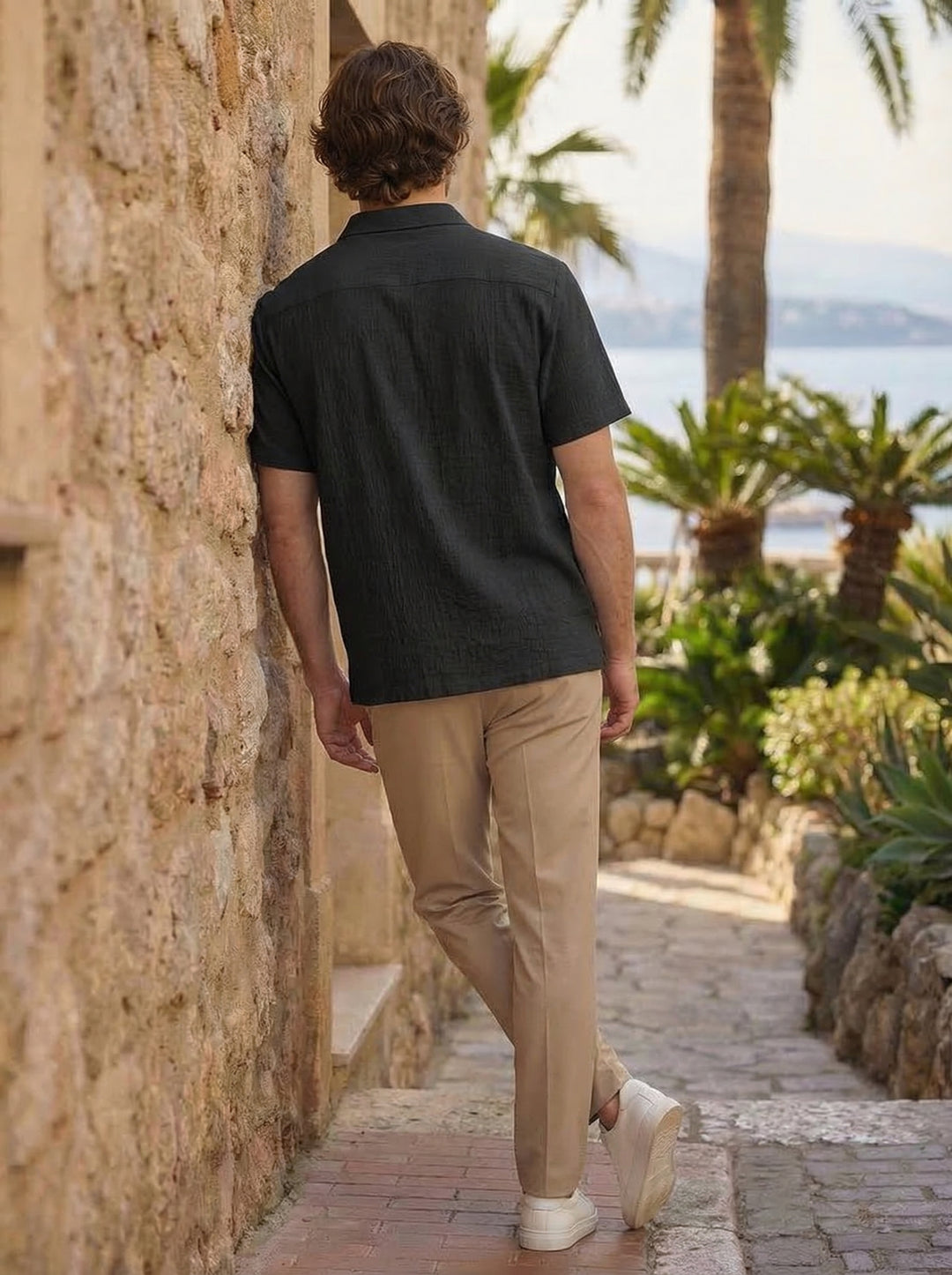 Velmori Zip Polo – Midnight Olive