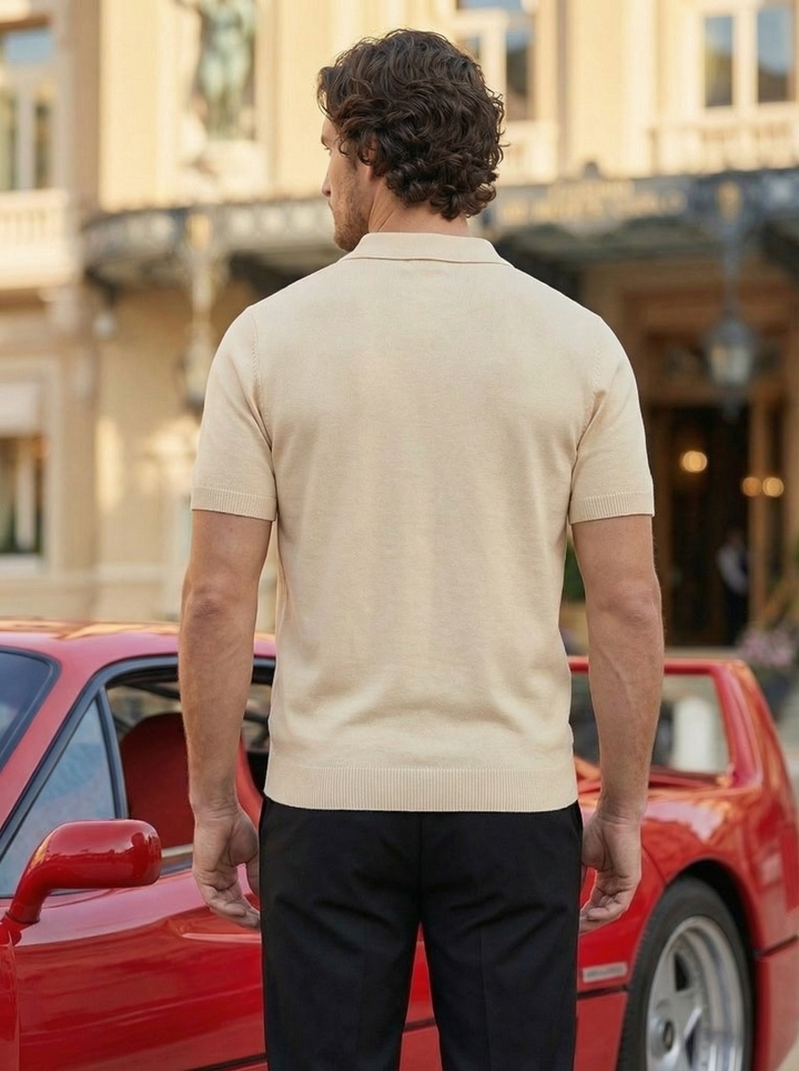 Orlento Knit Polo – Monaco Ivory
