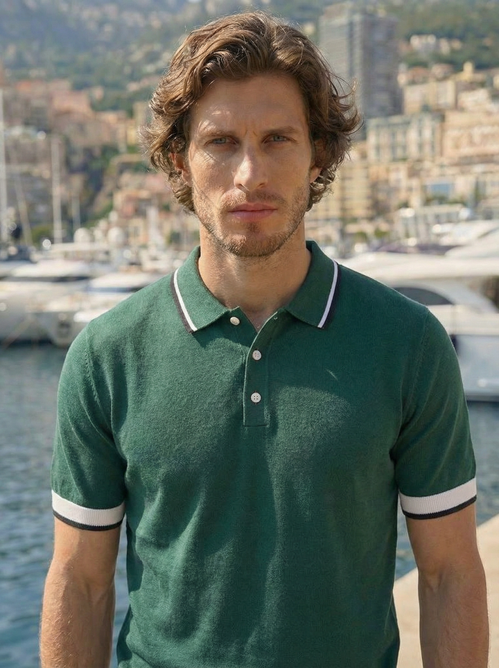 Lorvessi Riviera Knit Polo – Emerald Coast