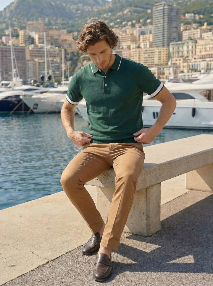 Lorvessi Riviera Knit Polo – Emerald Coast