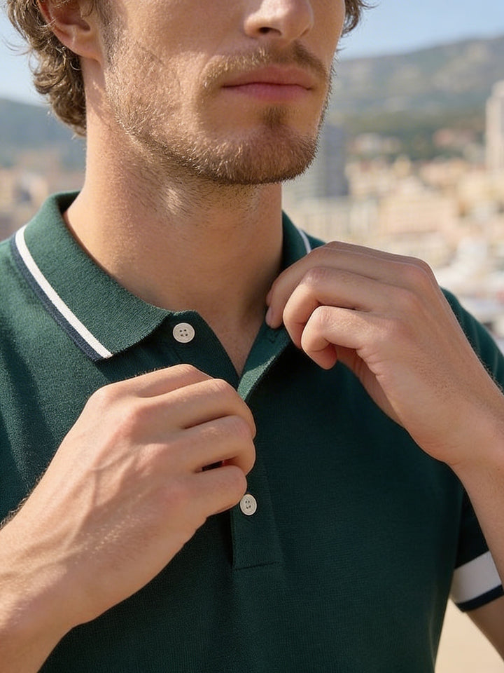 Lorvessi Riviera Knit Polo – Emerald Coast