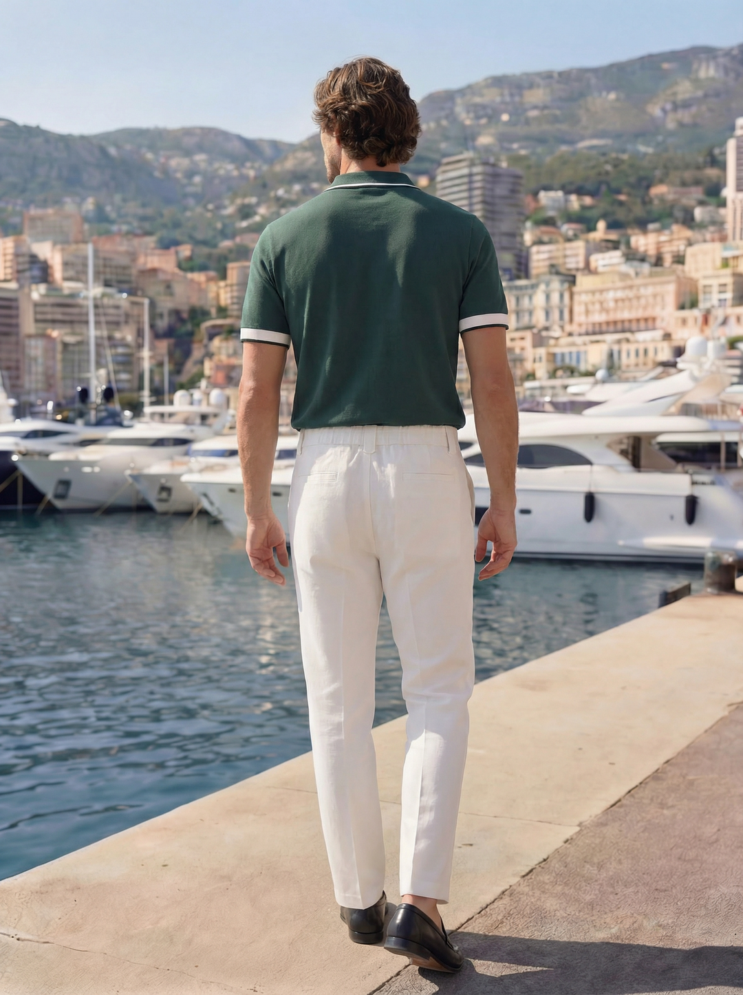 Savero Pleated Tapered Trouser – Ivory White
