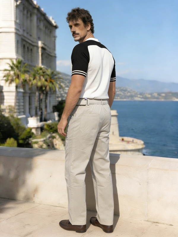 Lunaro Utility Tapered Trouser – Stone Beige