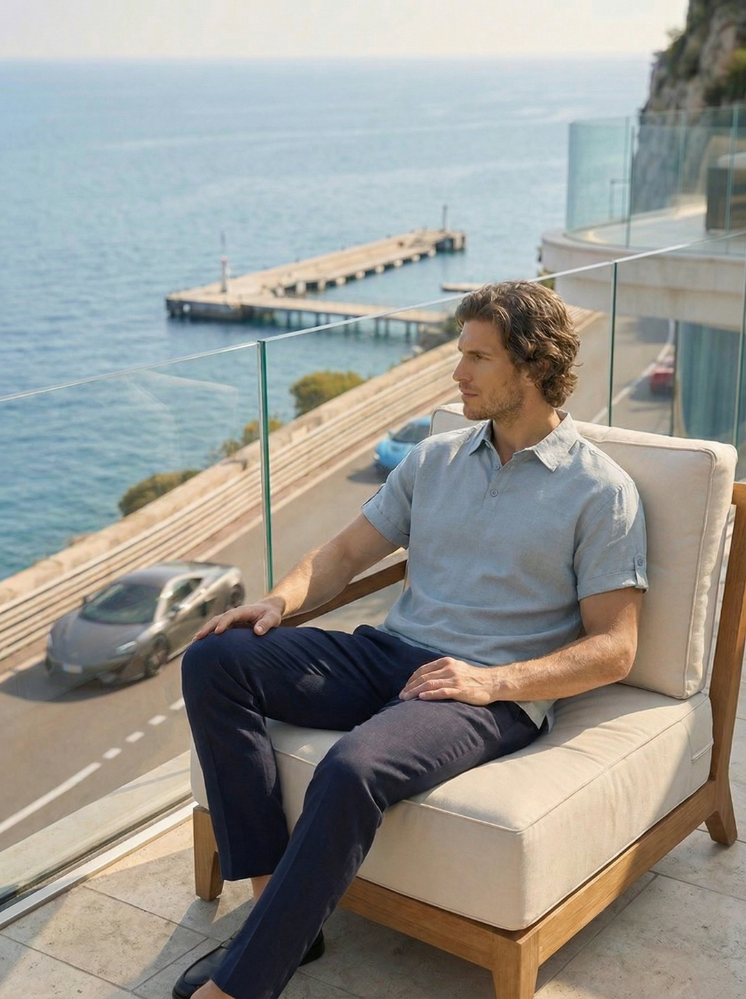 Caldré Polo – Coastal Mist Blue